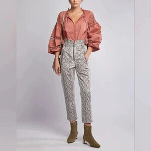 MARISSA WEBB Josh Snake Print Canvas Straight-leg Pant